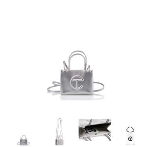 NWT TELFAR SMALL SHOPPING BAG SILVER